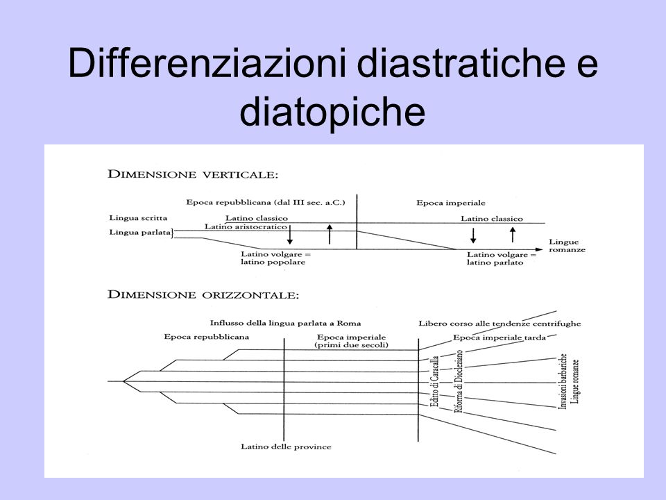 Differenziazioni diastratiche e diatopiche