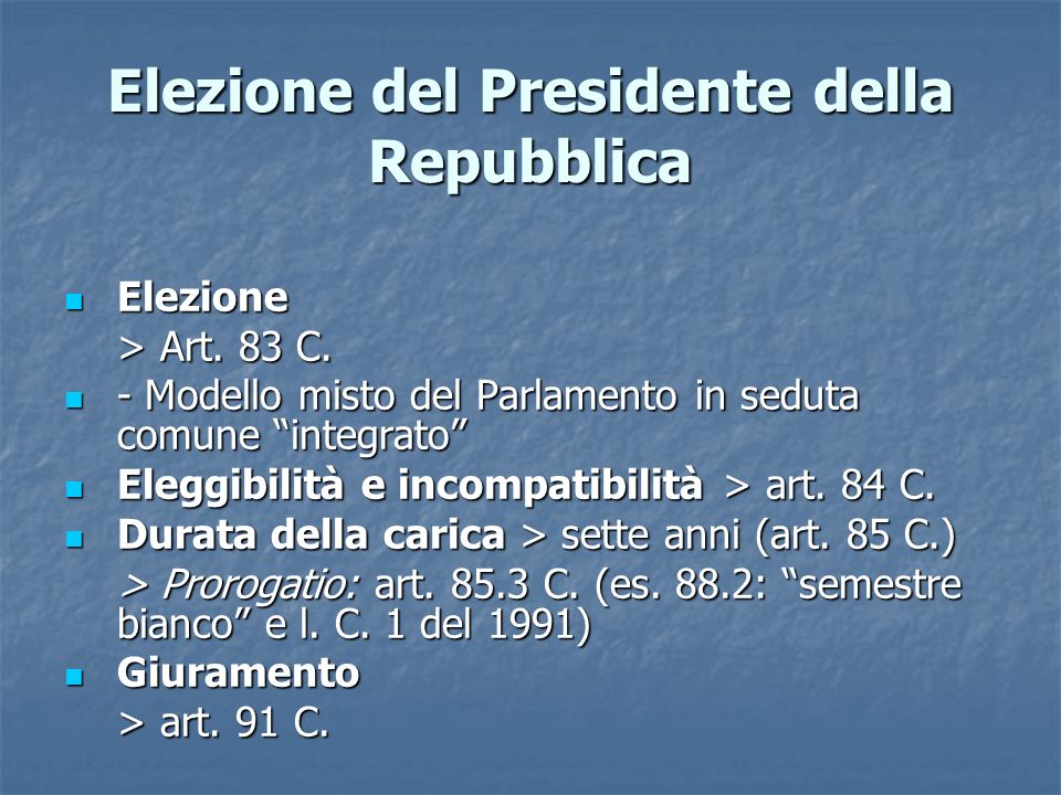 Elezione del Presidente della Repubblica