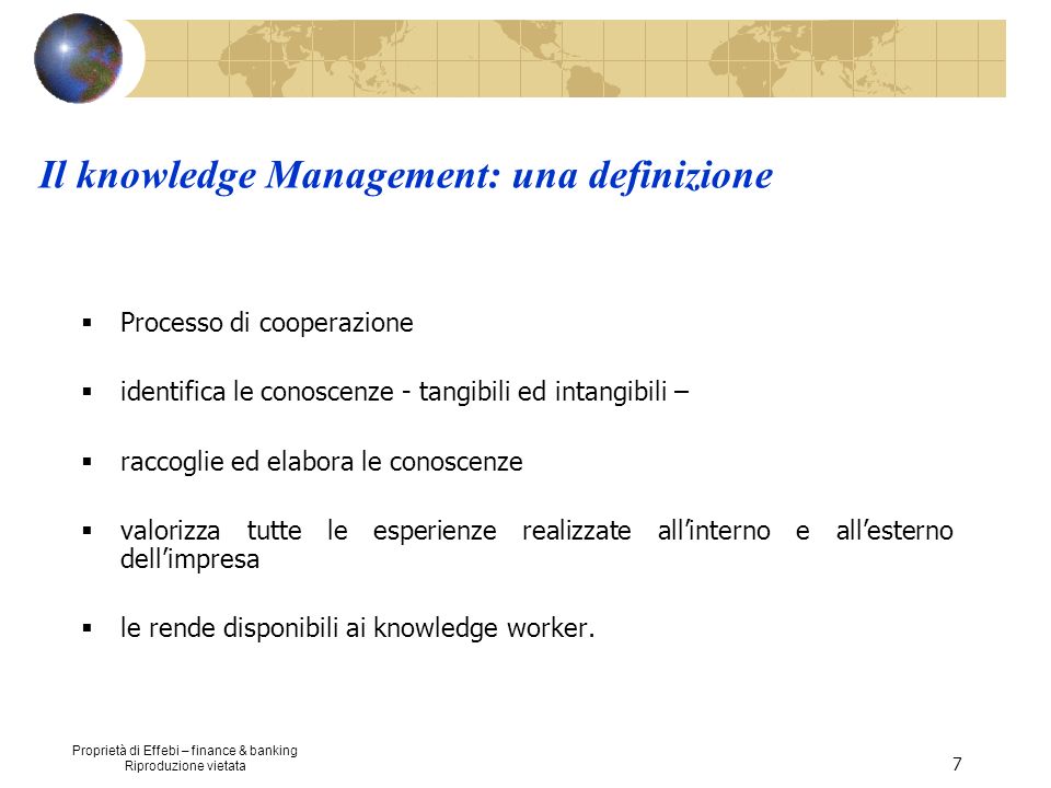 Il knowledge Management: una definizione