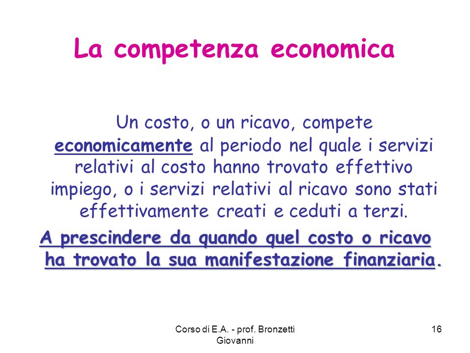 La competenza economica