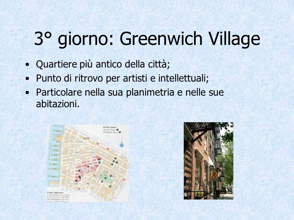 3° giorno: Greenwich Village
