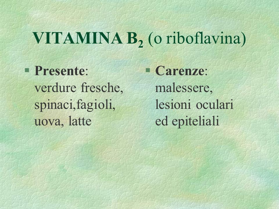 VITAMINA B2 (o riboflavina)