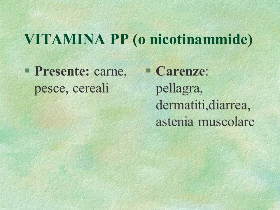 VITAMINA PP (o nicotinammide)