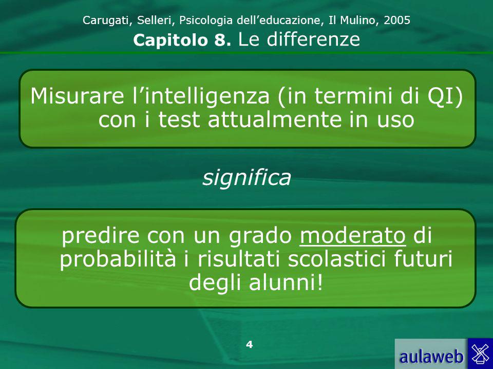 Carugati, Selleri, Psicologia dell’educazione, Il Mulino, 2005 Capitolo 8. Le differenze