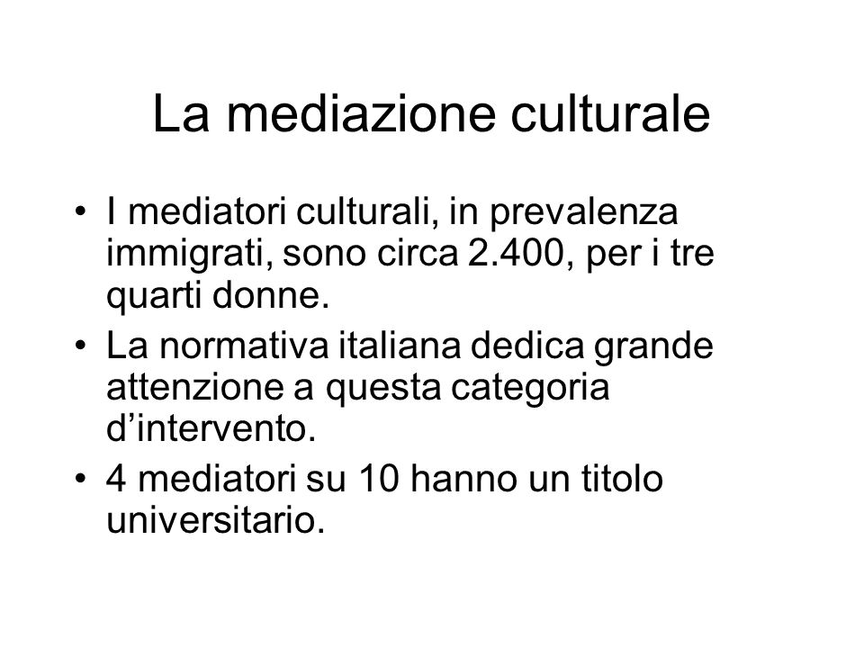 La mediazione culturale