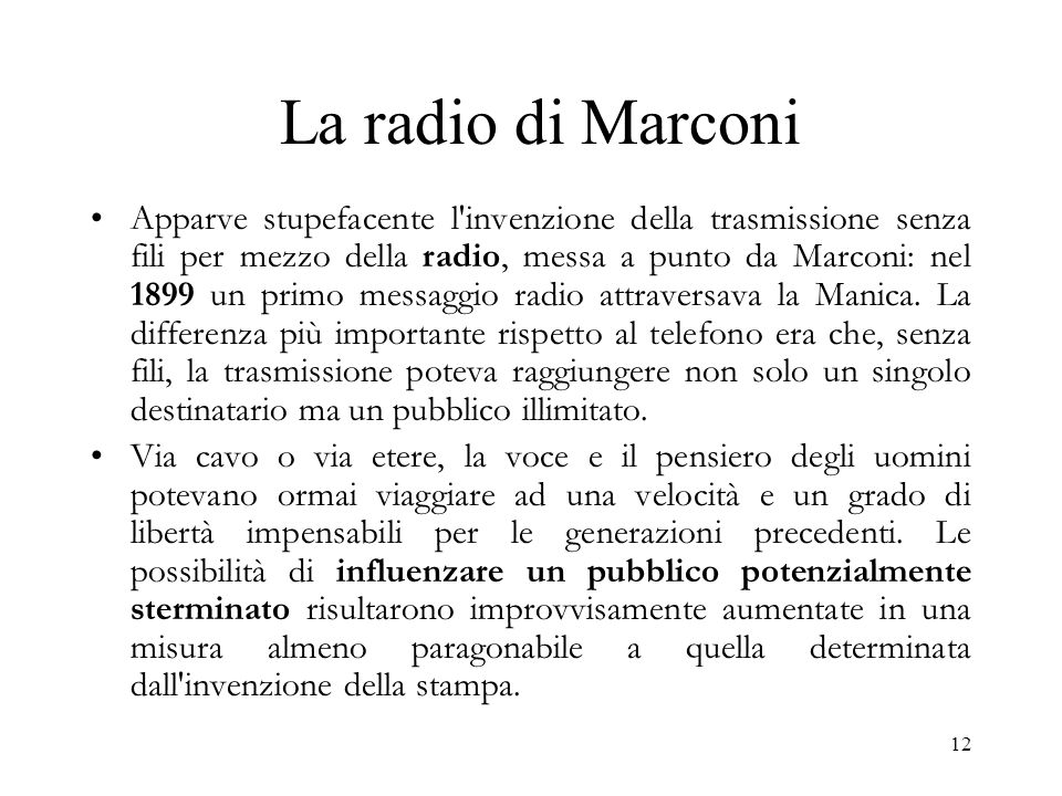 La radio di Marconi