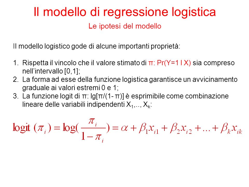 Il modello di regressione logistica