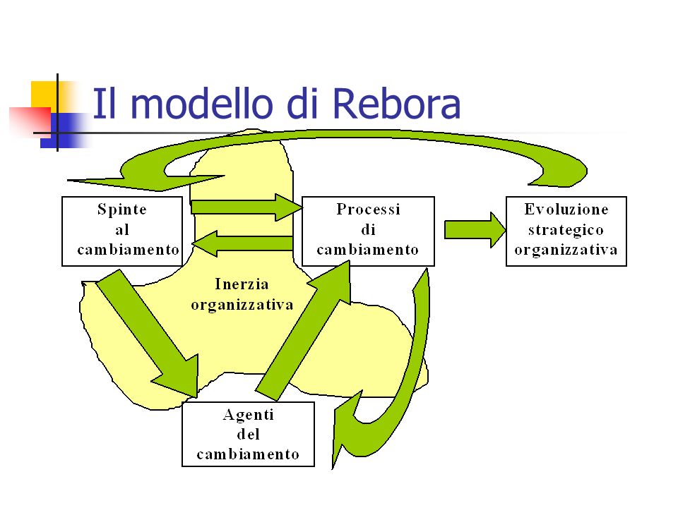 Il modello di Rebora Il modello proposto comprende le seguenti variabili [Rebora, 2001]: