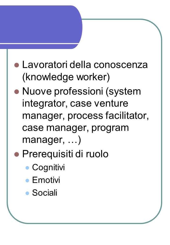 Lavoratori della conoscenza (knowledge worker)