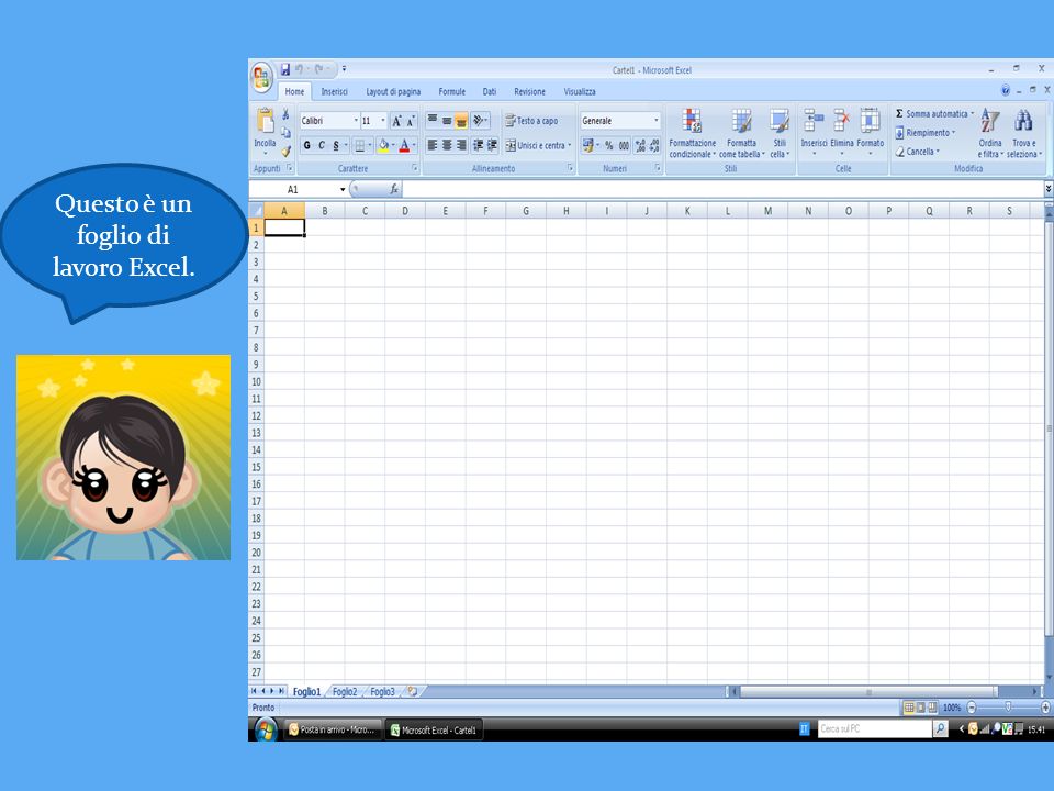 Questo è un foglio di lavoro Excel.