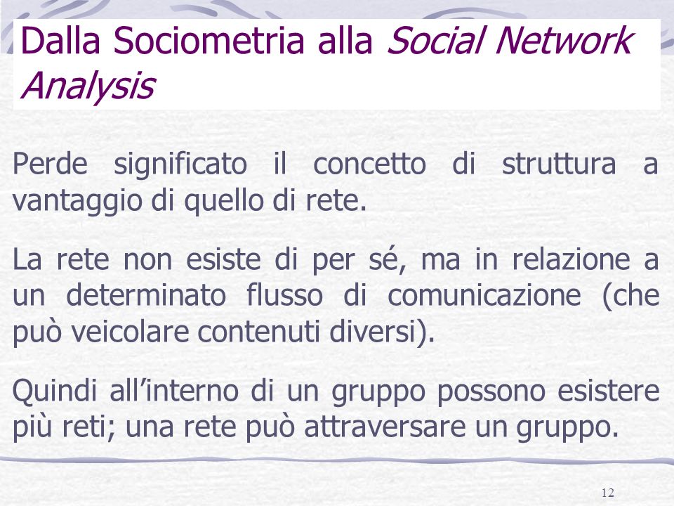 Dalla Sociometria alla Social Network Analysis