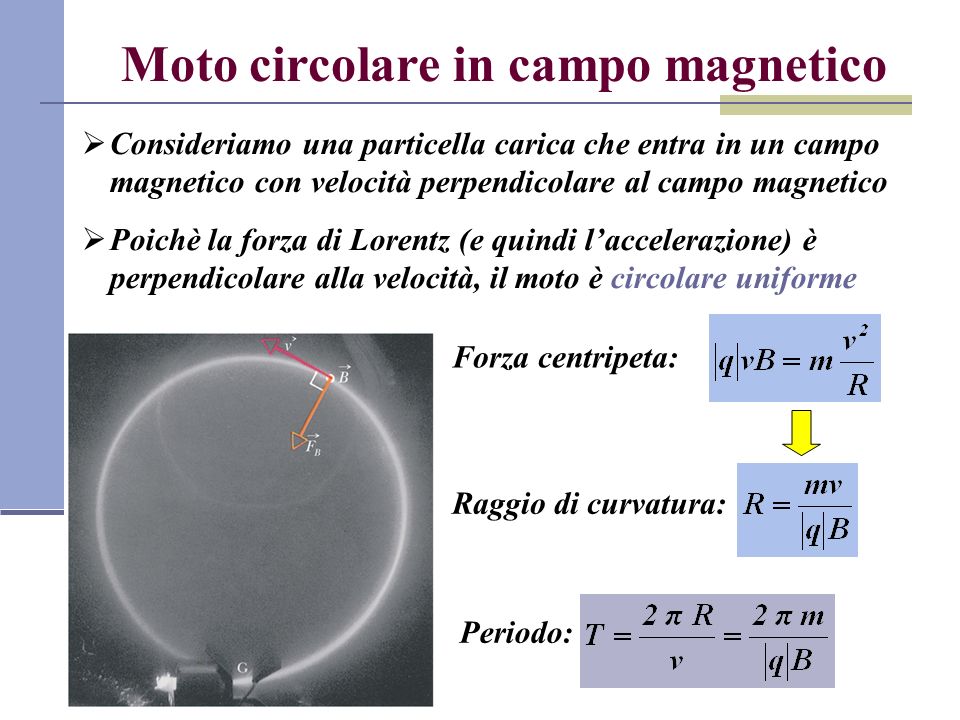 Moto circolare in campo magnetico
