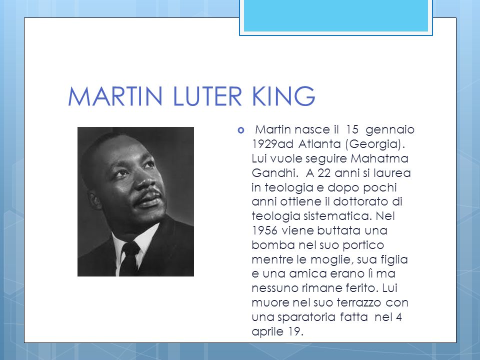 MARTIN LUTER KING