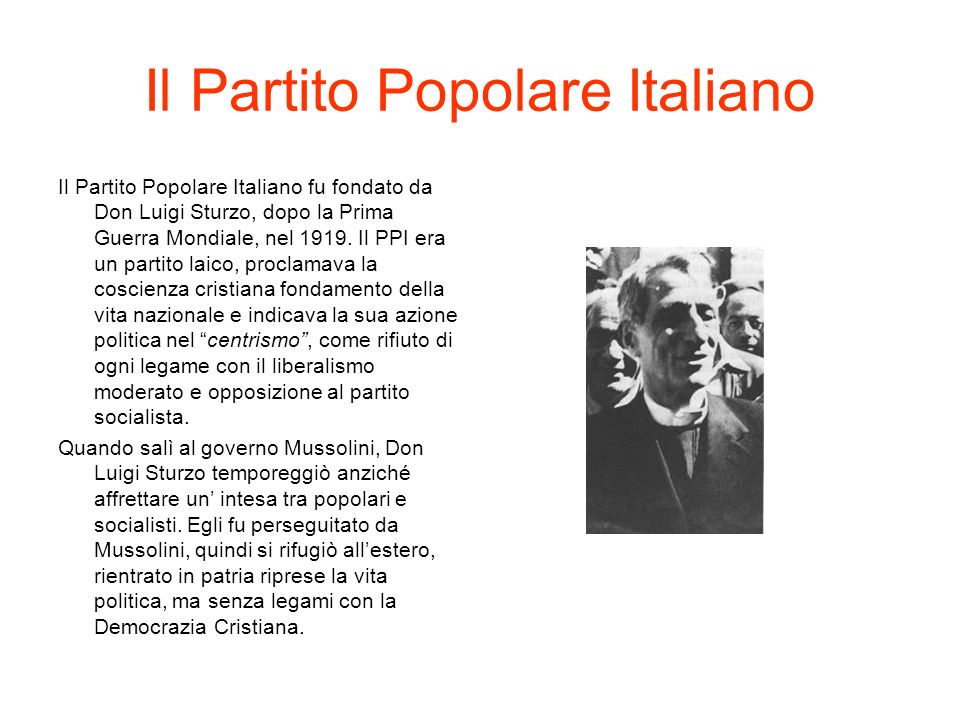 Il Partito Popolare Italiano