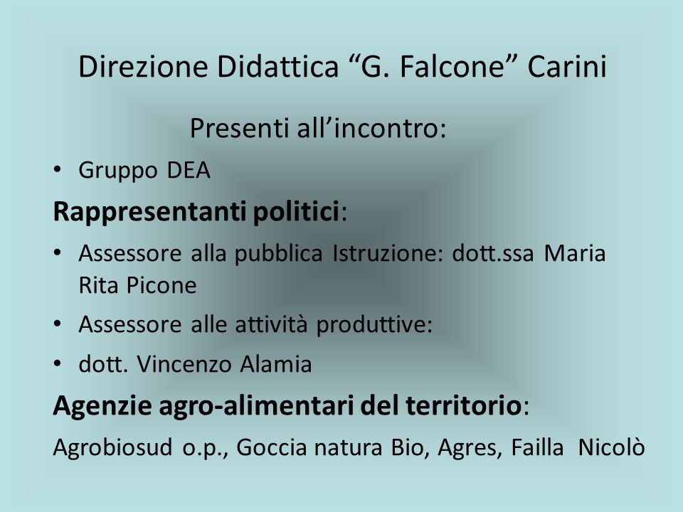 Direzione Didattica G. Falcone Carini