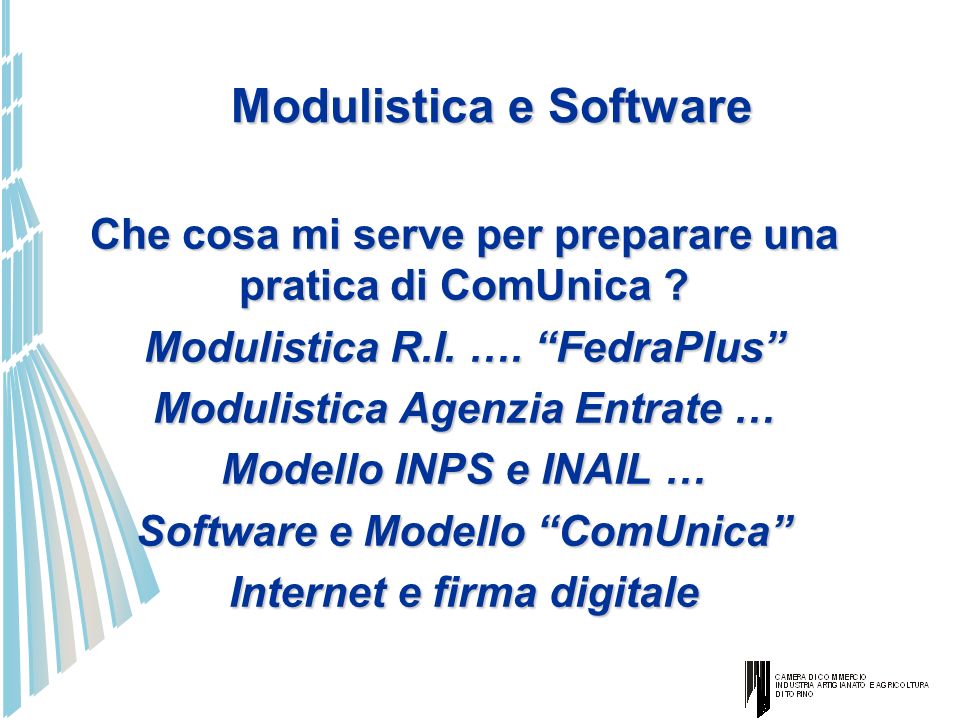 Modulistica e Software