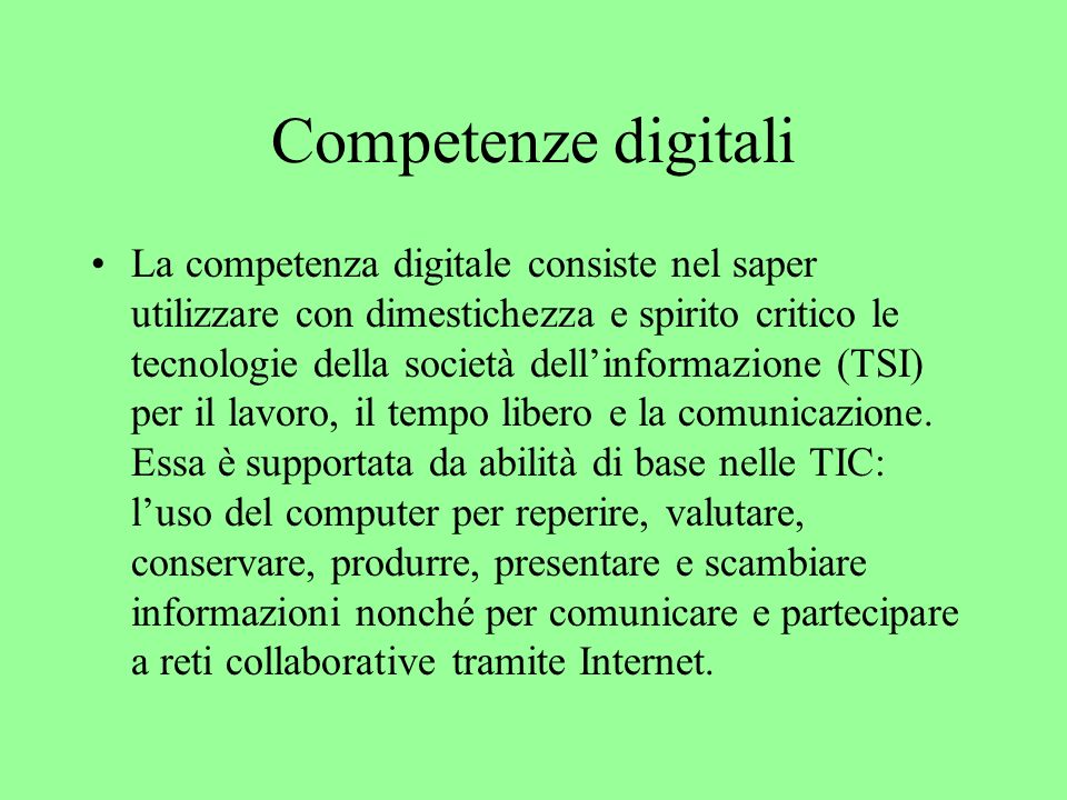 Competenze digitali