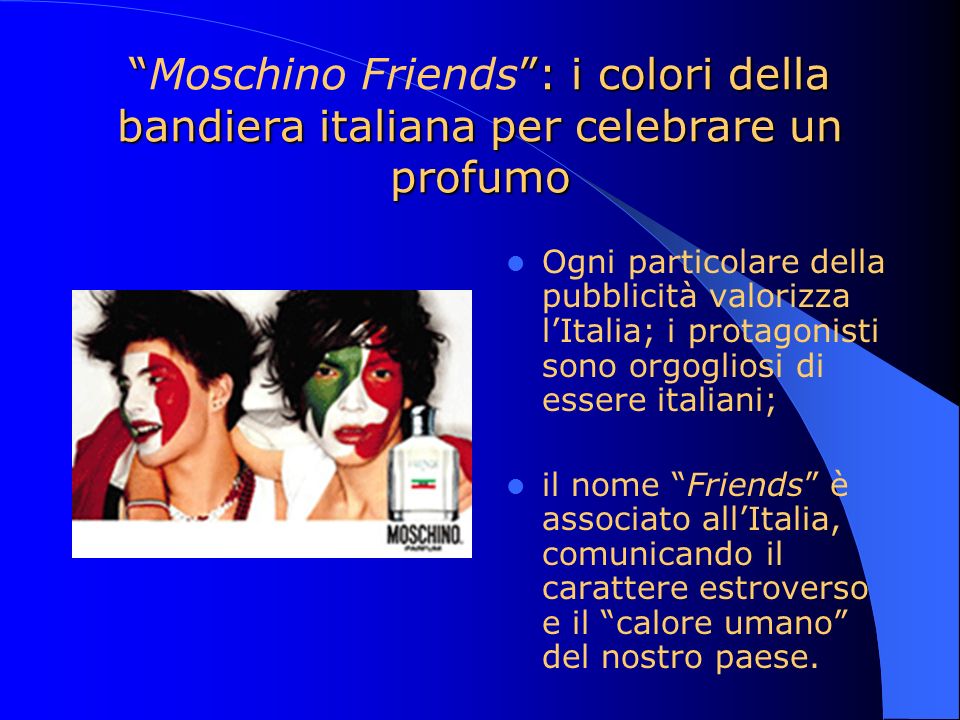 Moschino Friends : i colori della bandiera italiana per celebrare un profumo