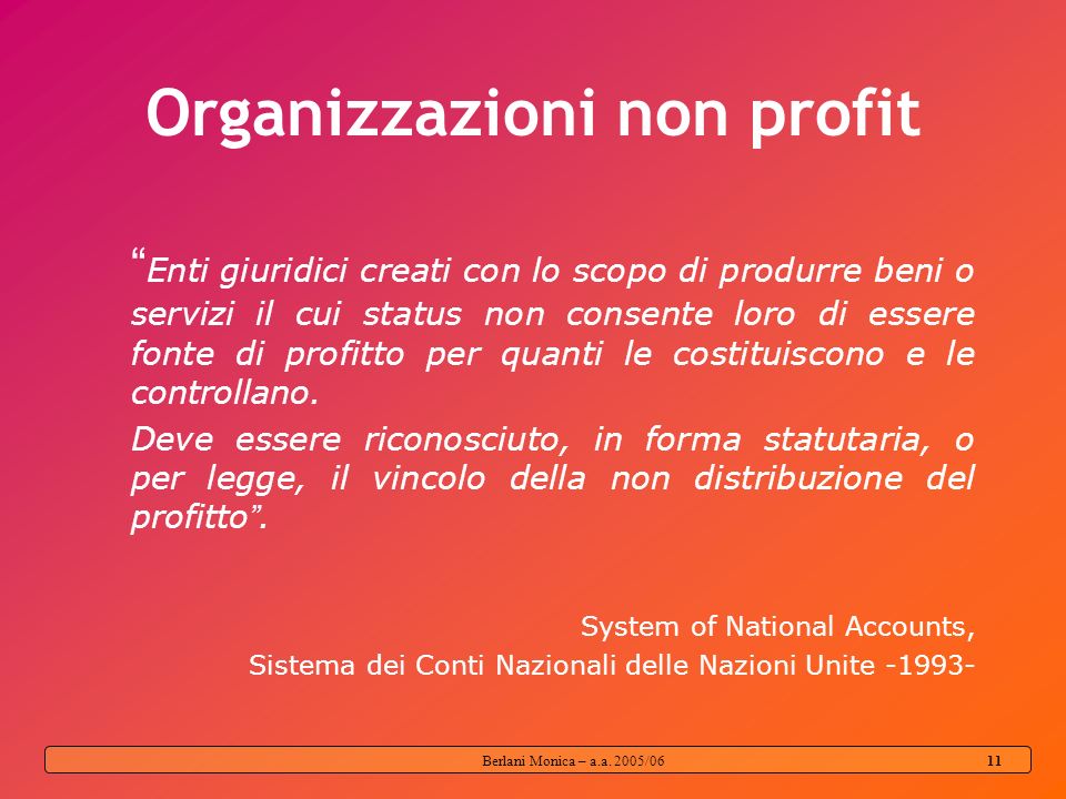 Organizzazioni non profit