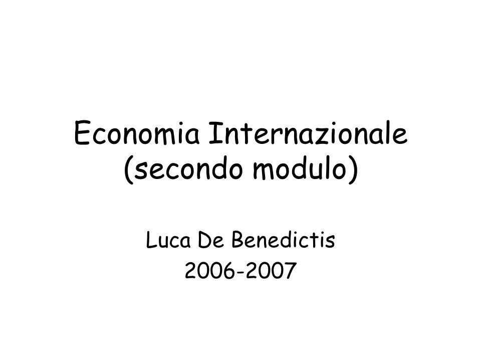 Economia Internazionale (secondo modulo)
