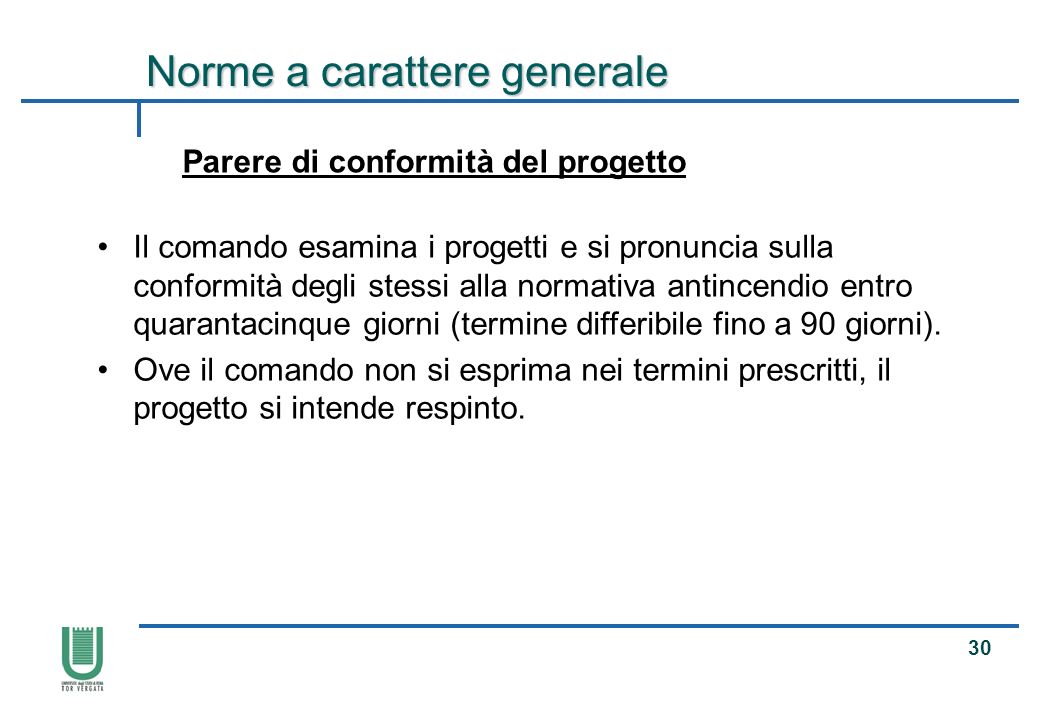 Norme a carattere generale