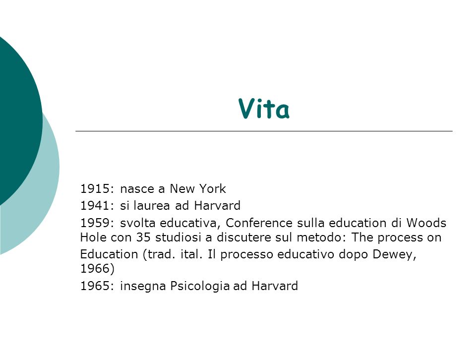 Vita 1915: nasce a New York 1941: si laurea ad Harvard