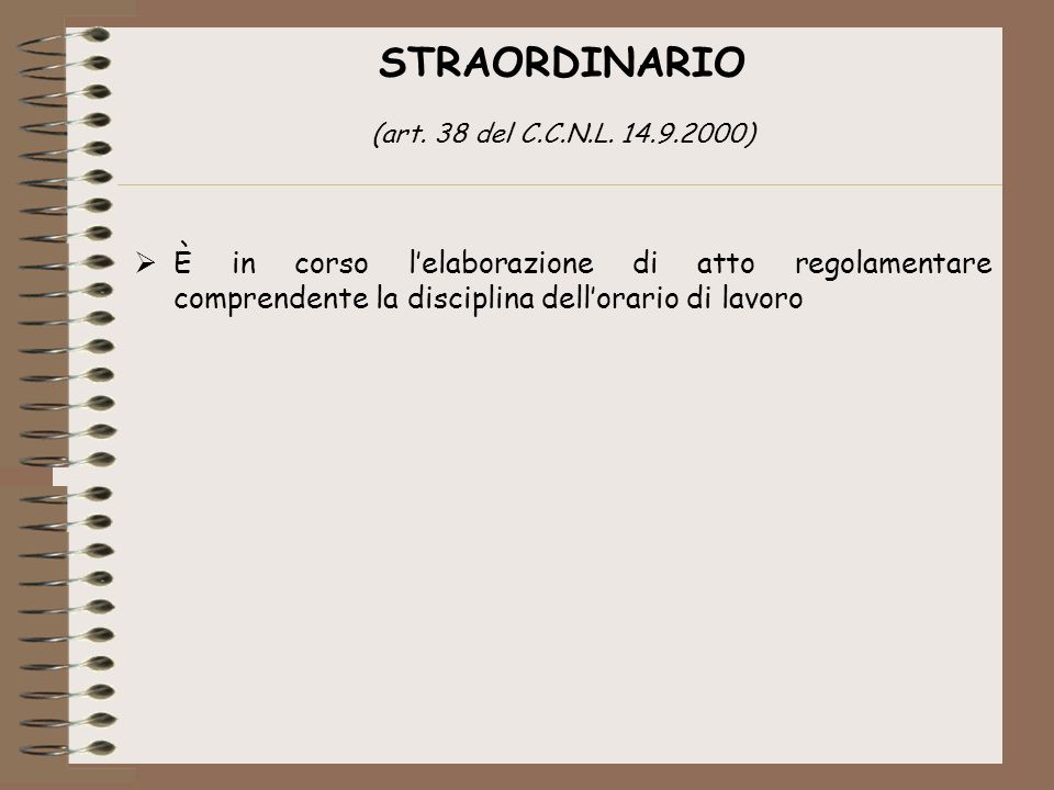 STRAORDINARIO (art. 38 del C.C.N.L.