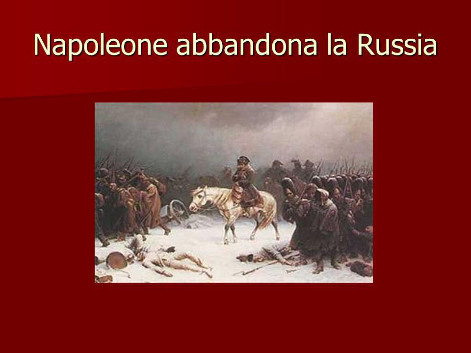 Napoleone abbandona la Russia