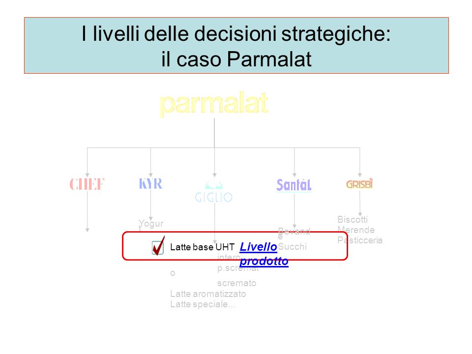 I livelli delle decisioni strategiche: il caso Parmalat