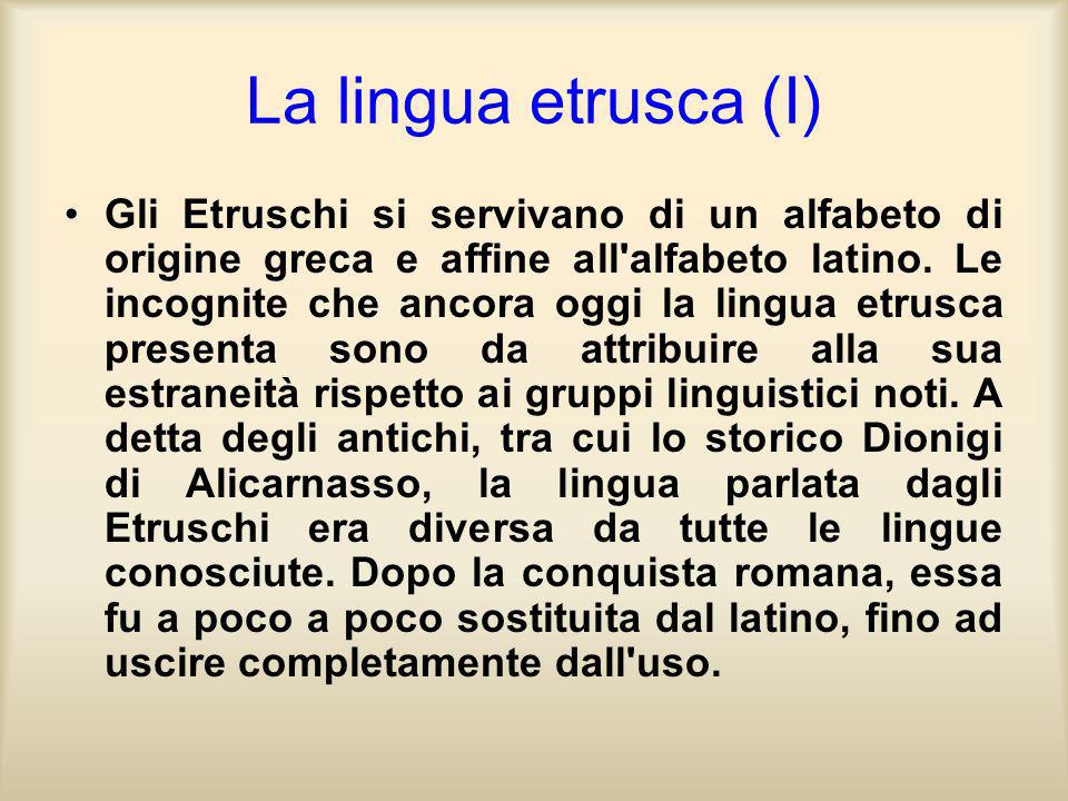 La lingua etrusca (I)