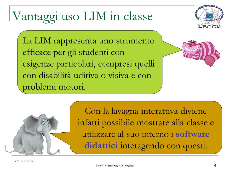 Vantaggi uso LIM in classe