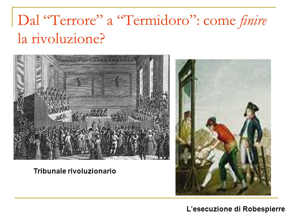 Dal Terrore a Termidoro : come finire la rivoluzione