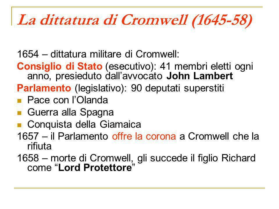 La dittatura di Cromwell ( )