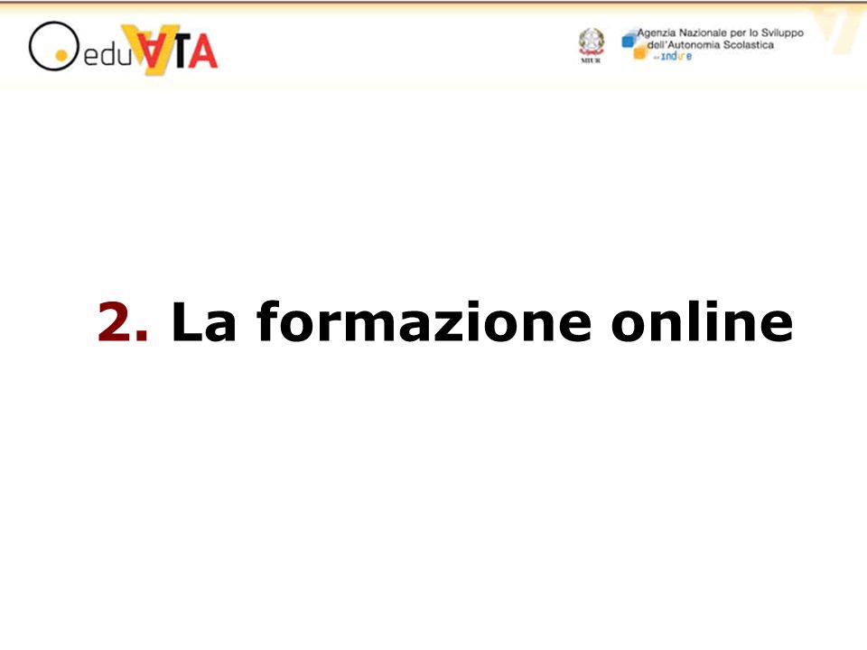 2. La formazione online