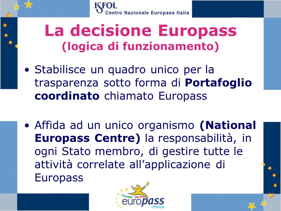 La decisione Europass (logica di funzionamento)