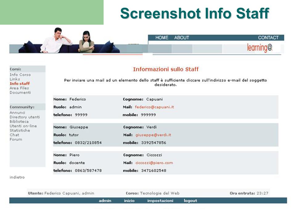 Screenshot Info Staff