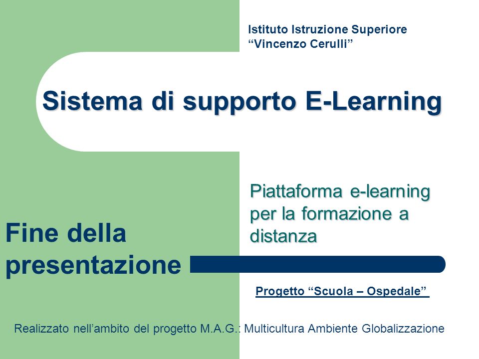 Sistema di supporto E-Learning