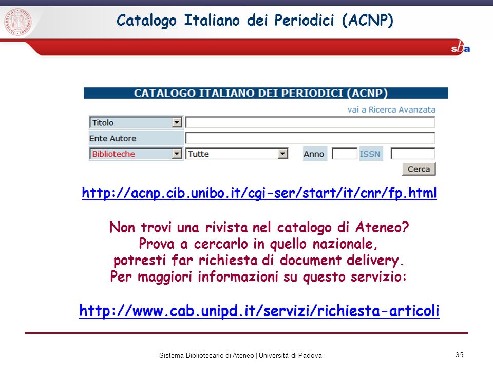 Catalogo Italiano dei Periodici (ACNP)