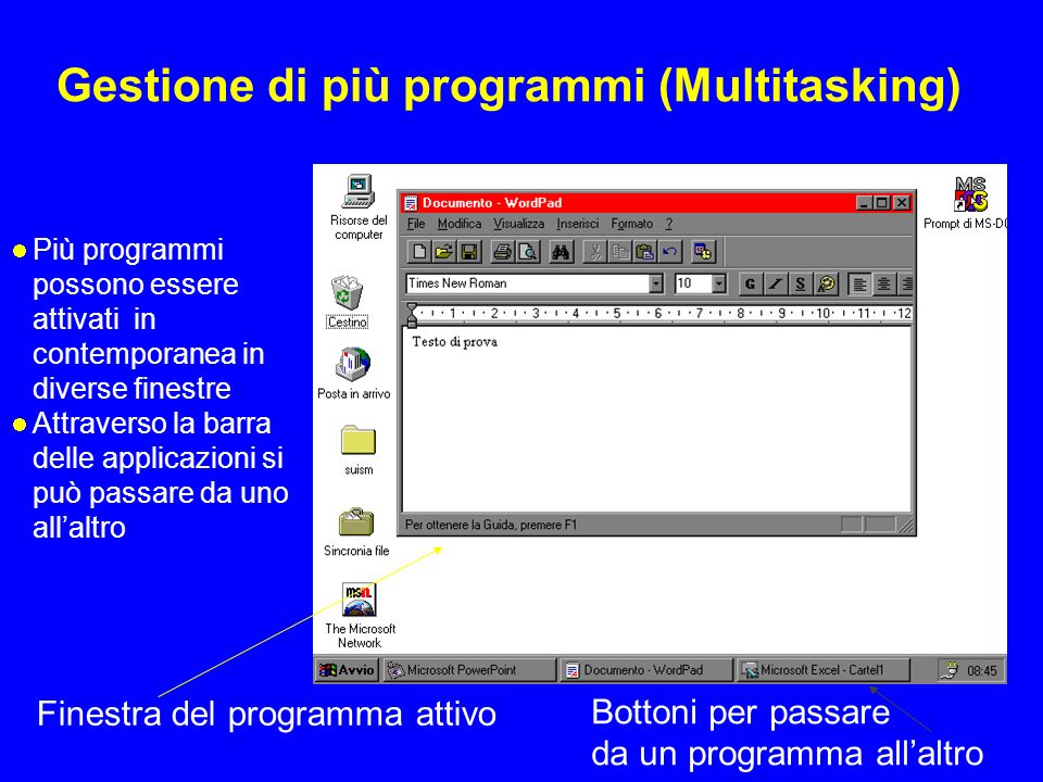 Gestione di più programmi (Multitasking)