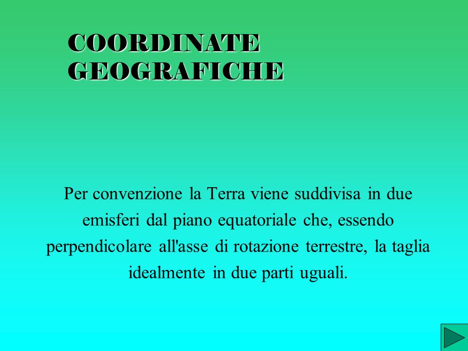 COORDINATE GEOGRAFICHE