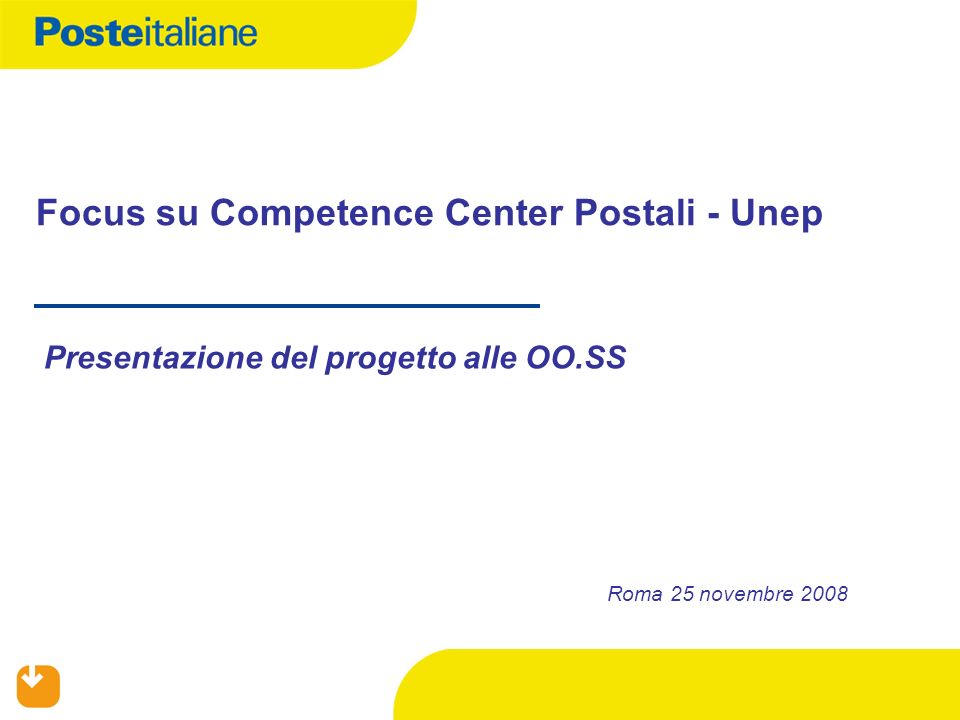 Focus su Competence Center Postali - Unep