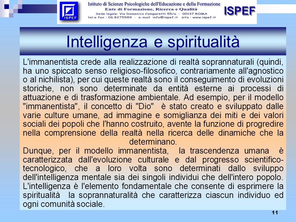 Intelligenza e spiritualità
