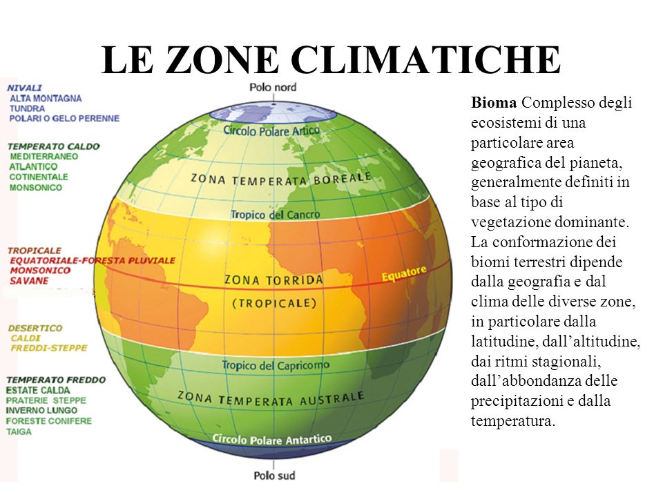 LE ZONE CLIMATICHE