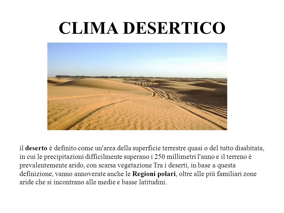 CLIMA DESERTICO
