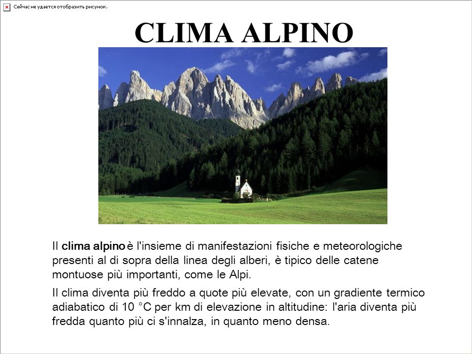 CLIMA ALPINO