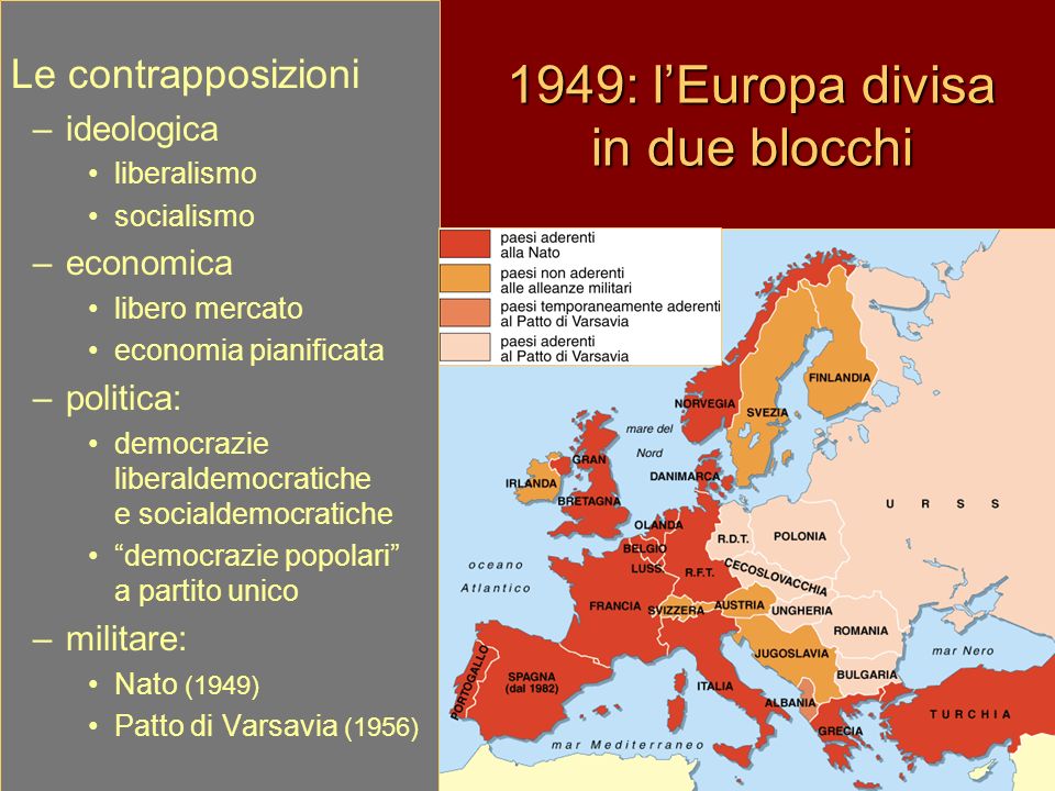 1949: l’Europa divisa in due blocchi