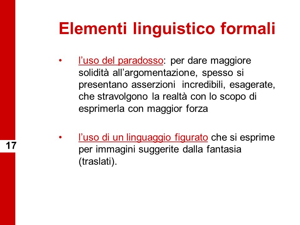 Elementi linguistico formali