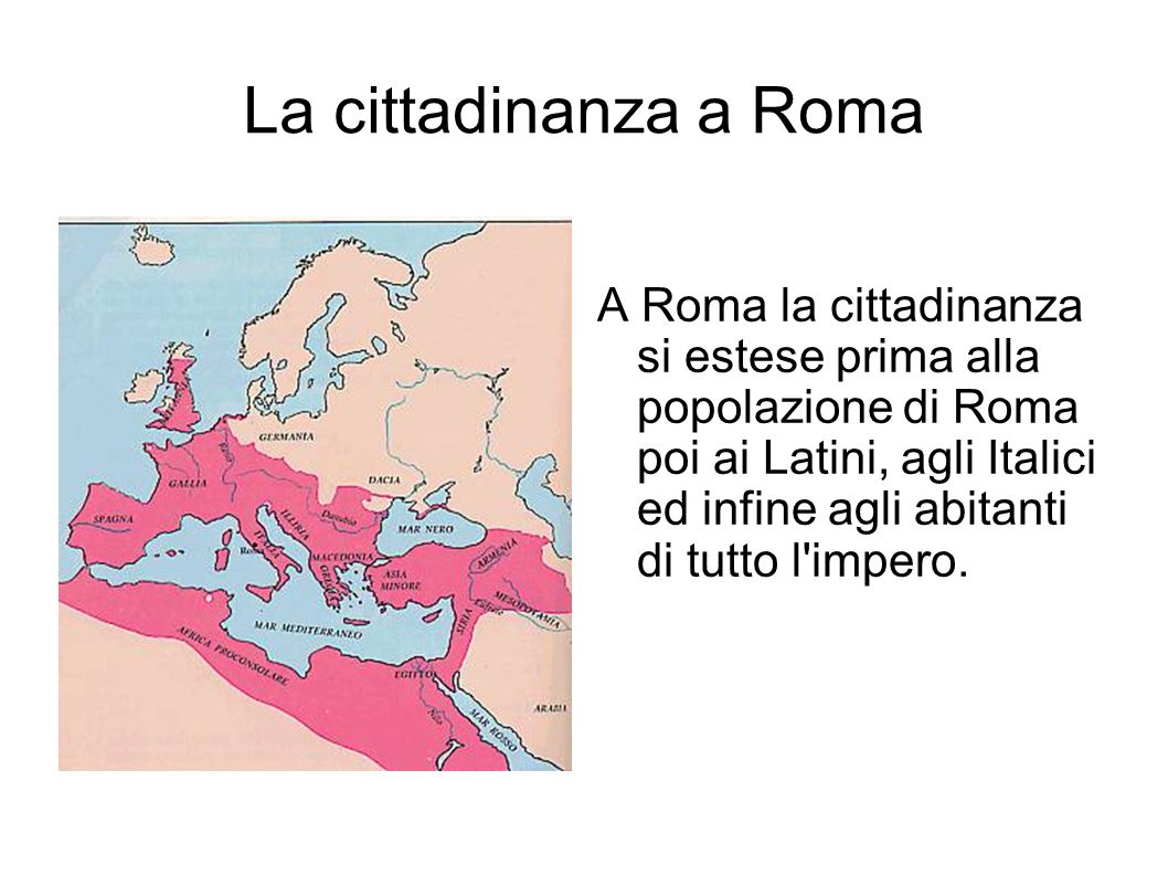 La cittadinanza a Roma