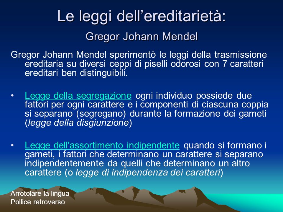 Le leggi dell’ereditarietà: Gregor Johann Mendel