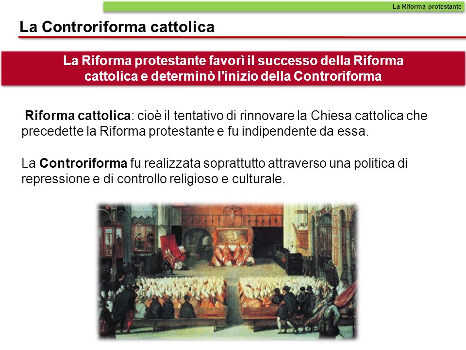 La Controriforma cattolica